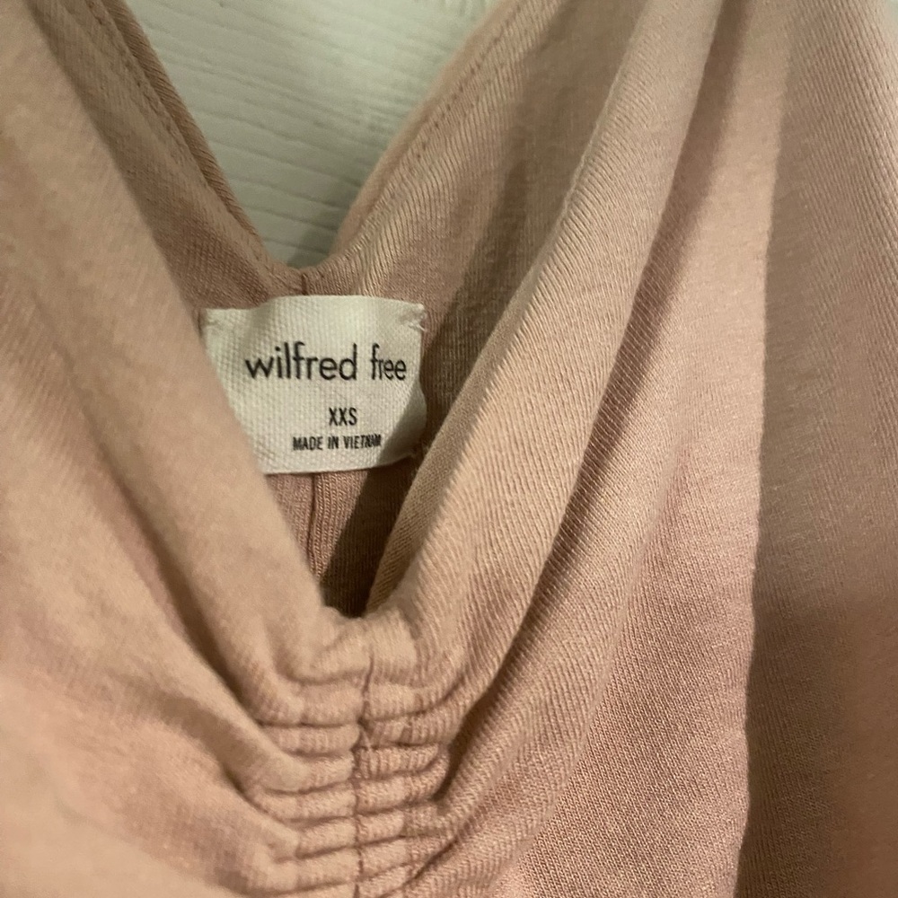 NWOT, Rose colour rushed mini dress , size xxs